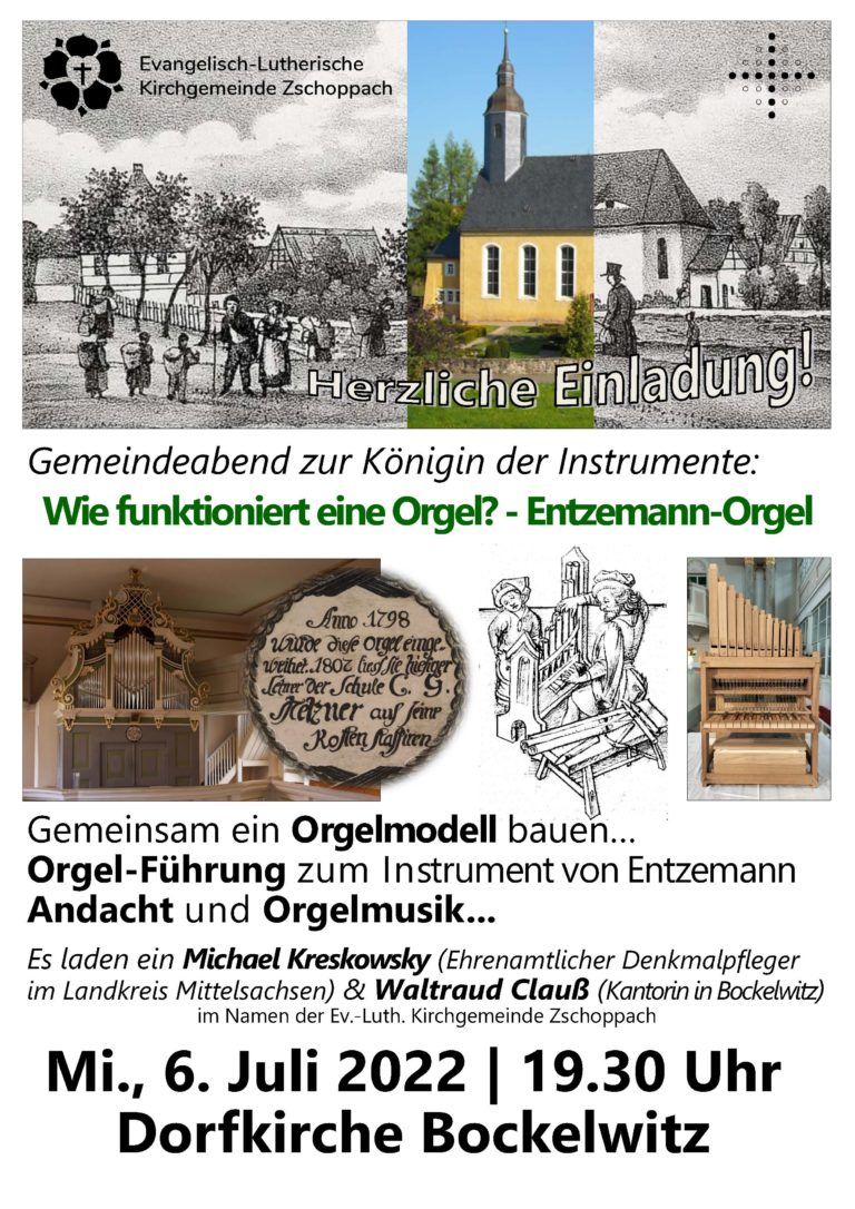 Plakat Orgelmodell Bockelwitz 2022