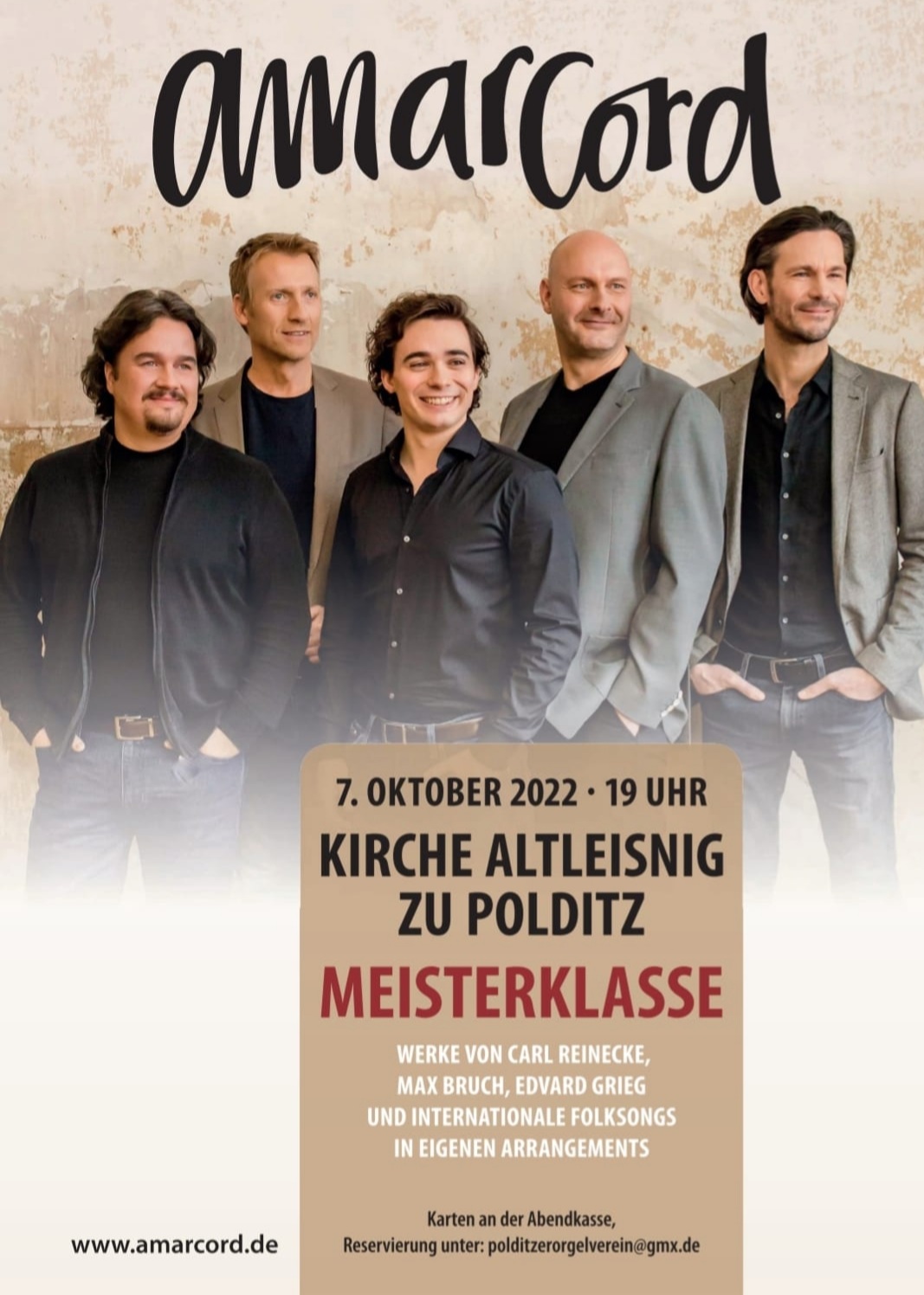 Plakat Konzert Amarcord Polditz